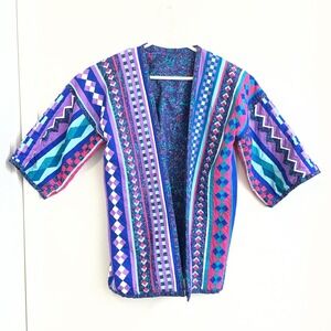 Handmade Cottagecore Quilt Jacket Cotton Womens XXL? Boho Upcycled Reversible